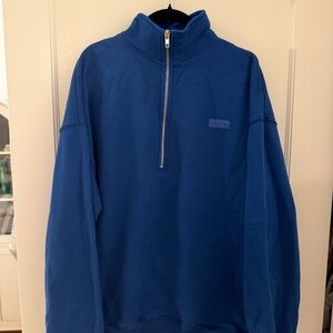 SET ACTIVE size L bright blue quarter zip